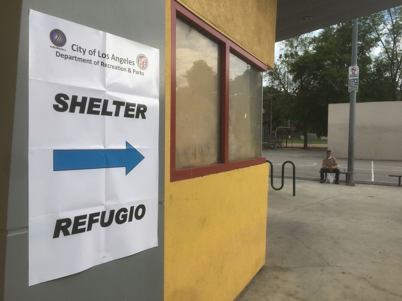 Homeless shelter at the Yosemite Recreation Center